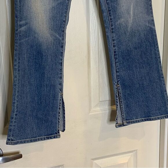 AG Adriano Goldschmied The Jodi High-Rise Slim Flare Crop Hem Slit Jeans Sz 26R - Picture 5 of 11